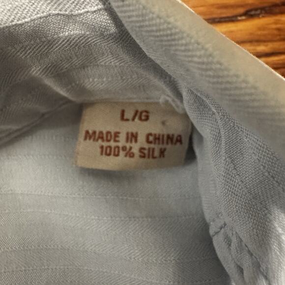 Tommy Bahama Men's L 100% Silk Camp Shirt Button Up Short Sleeve Pocket Relaxed - Picture 13 of 15